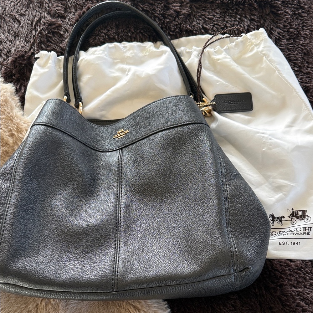 Coach Pebbled Leather Shoulder Bag